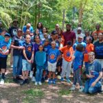 Group picture during TFA's annual ASD awareness cookout; Light it Up Blue 2024